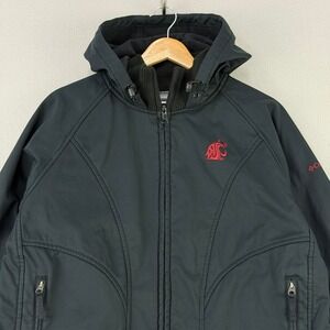 Washington State Cougars Columbia‎ Hoody Jacket Womens XL Black Softshell Tech